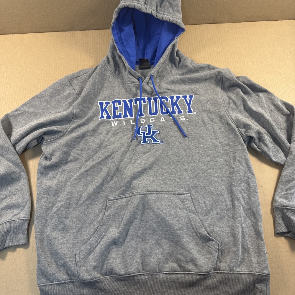 Logo Athletic Kentucky Wildcats Pullover Hoodie Sweatshirt XL Gray